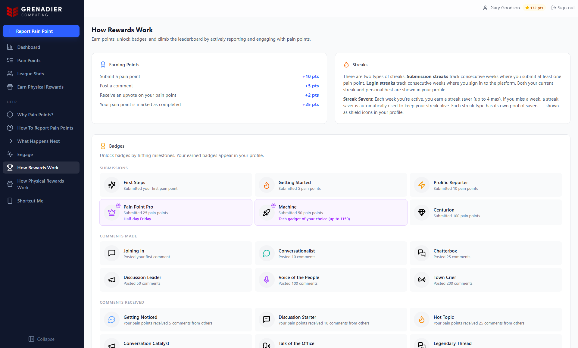 How Rewards Work - badges